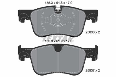 Brake Pad Set, disc brake TEXTAR 2583601