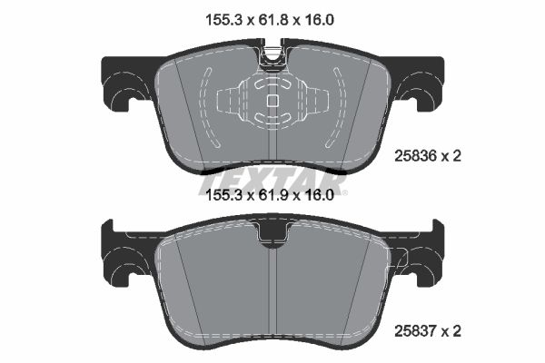 TEXTAR 2583605 Brake Pad Set, disc brake