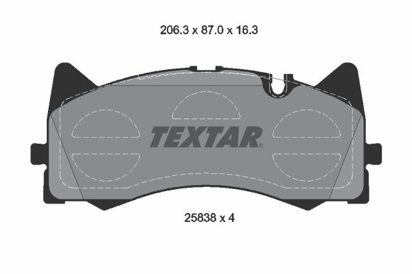 TEXTAR 2583801 Brake Pad Set, disc brake