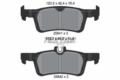 Brake Pad Set, disc brake TEXTAR 2584101
