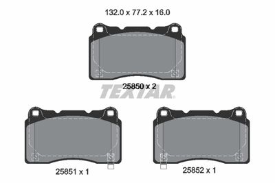 Brake Pad Set, disc brake TEXTAR 2585001