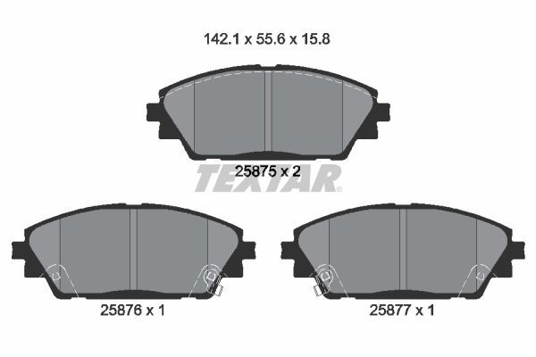 TEXTAR 2587501 Brake Pad Set, disc brake