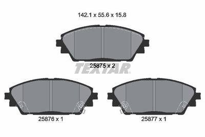 Brake Pad Set, disc brake TEXTAR 2587501