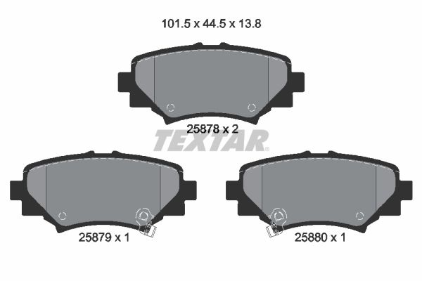 TEXTAR 2587801 Brake Pad Set, disc brake