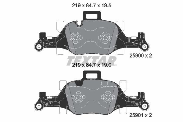 TEXTAR 2590002 Brake Pad Set, disc brake