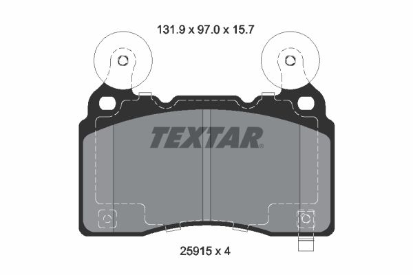 TEXTAR 2591501 Brake Pad Set, disc brake