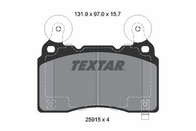 Brake Pad Set, disc brake TEXTAR 2591501