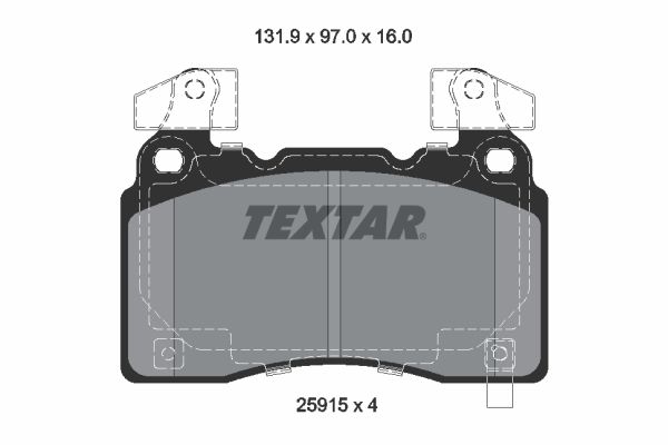 TEXTAR 2591503 Brake Pad Set, disc brake