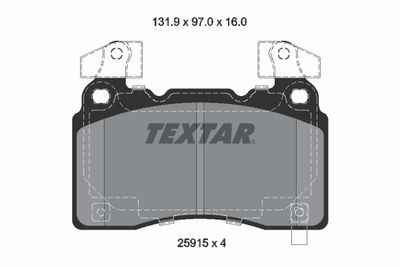 Brake Pad Set, disc brake TEXTAR 2591503