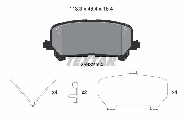 TEXTAR 2593201 Brake Pad Set, disc brake
