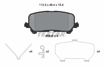 Brake Pad Set, disc brake TEXTAR 2593201