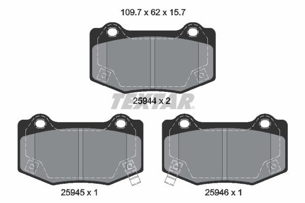 TEXTAR 2594401 Brake Pad Set, disc brake
