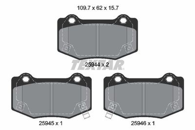 Brake Pad Set, disc brake TEXTAR 2594401