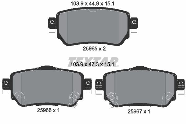 TEXTAR 2596501 Brake Pad Set, disc brake