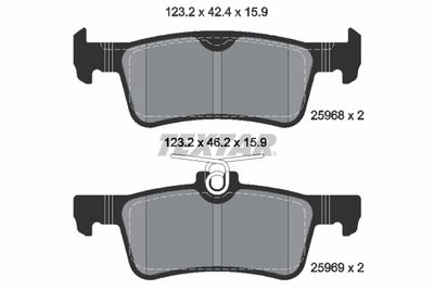 Brake Pad Set, disc brake TEXTAR 2596801