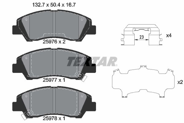 TEXTAR 2597601 Brake Pad Set, disc brake