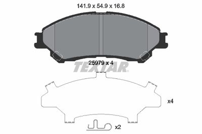 Brake Pad Set, disc brake TEXTAR 2597901