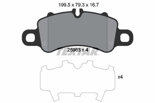 TEXTAR 2598301 Brake Pad Set, disc brake