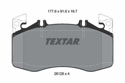 Brake Pad Set, disc brake TEXTAR 2612801