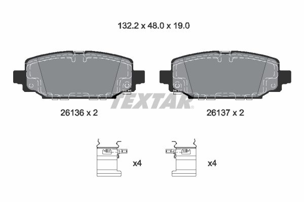 TEXTAR 2613601 Brake Pad Set, disc brake