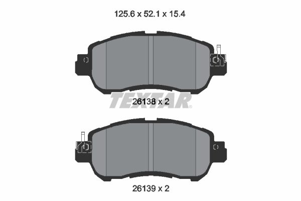 TEXTAR 2613801 Brake Pad Set, disc brake