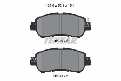 Brake Pad Set, disc brake TEXTAR 2613801