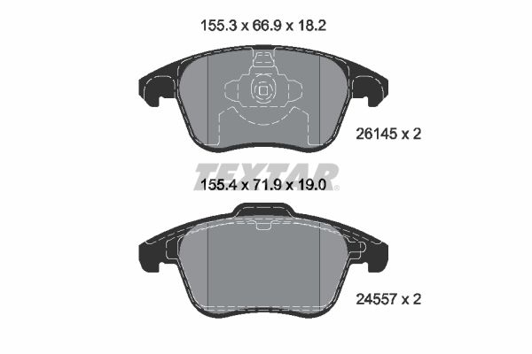 TEXTAR 2614501 Brake Pad Set, disc brake