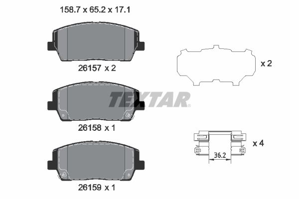 TEXTAR 2615701 Brake Pad Set, disc brake