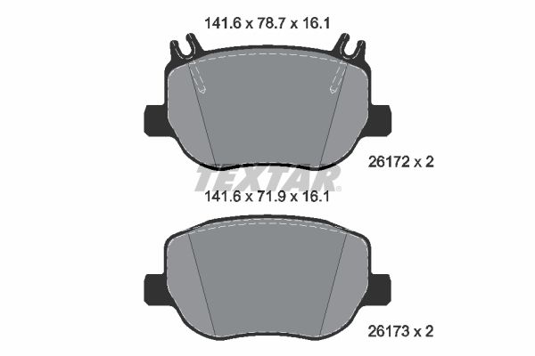 TEXTAR 2617201 Brake Pad Set, disc brake