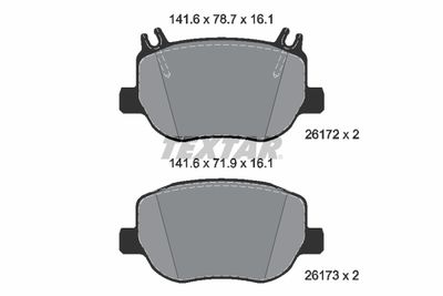 Brake Pad Set, disc brake TEXTAR 2617201