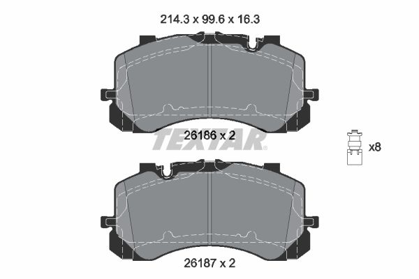 TEXTAR 2618601 Brake Pad Set, disc brake