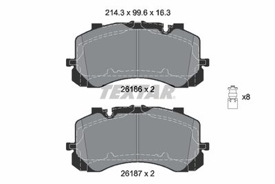 Brake Pad Set, disc brake TEXTAR 2618601