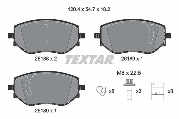 TEXTAR 2618801 Brake Pad Set, disc brake
