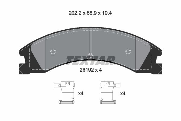 TEXTAR 2619201 Brake Pad Set, disc brake