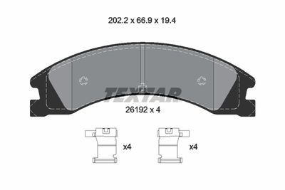 Brake Pad Set, disc brake TEXTAR 2619201