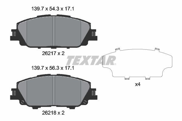 TEXTAR 2621701 Brake Pad Set, disc brake