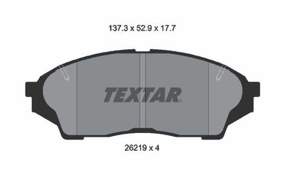 Brake Pad Set, disc brake TEXTAR 2621901