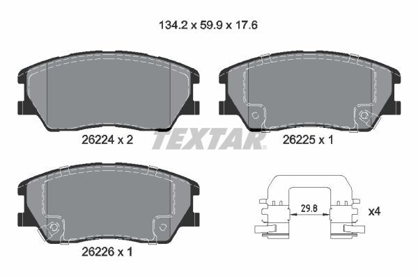 TEXTAR 2622401 Brake Pad Set, disc brake