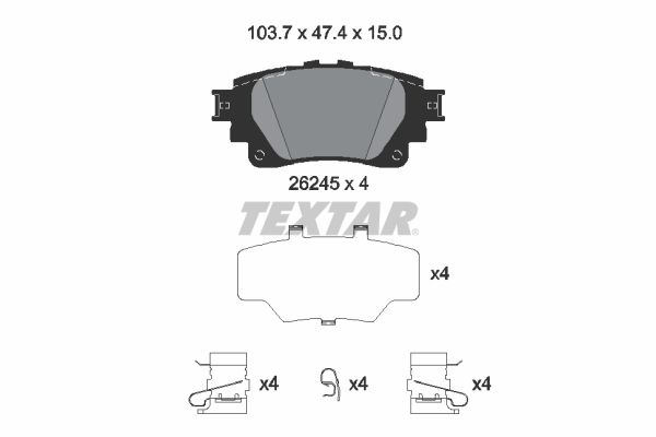 TEXTAR 2624501 Brake Pad Set, disc brake
