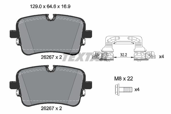 TEXTAR 2626701 Brake Pad Set, disc brake