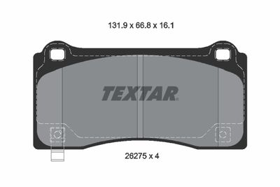 Brake Pad Set, disc brake TEXTAR 2627501