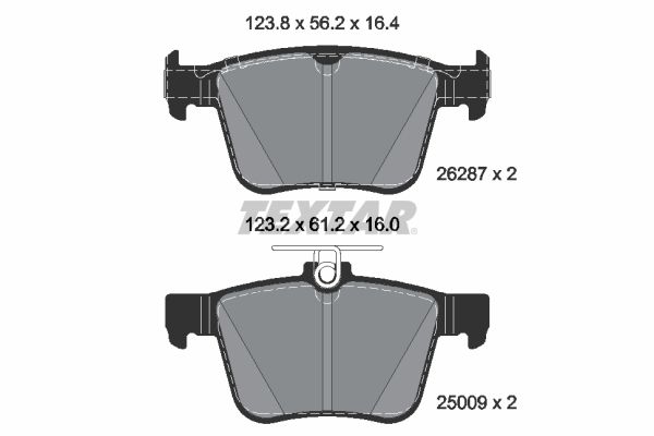 TEXTAR 2628701 Brake Pad Set, disc brake
