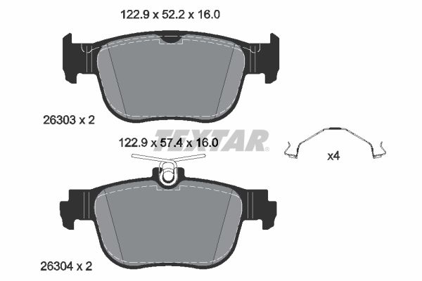 TEXTAR 2630301 Brake Pad Set, disc brake