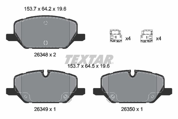 TEXTAR 2634802 Brake Pad Set, disc brake