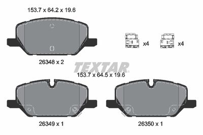 Brake Pad Set, disc brake TEXTAR 2634802
