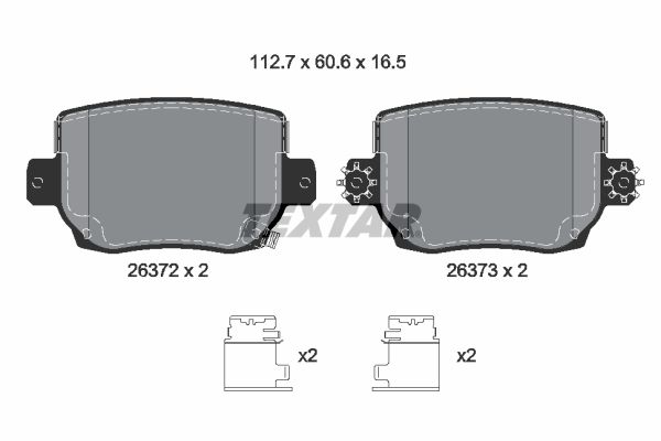 TEXTAR 2637201 Brake Pad Set, disc brake