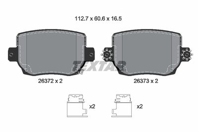Brake Pad Set, disc brake TEXTAR 2637201