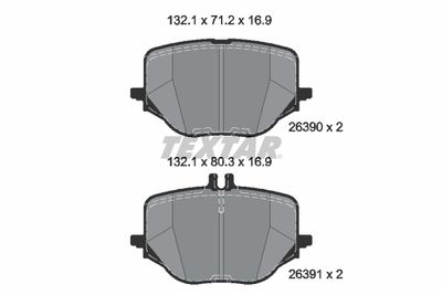Brake Pad Set, disc brake TEXTAR 2639001