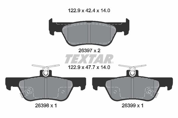 TEXTAR 2639701 Brake Pad Set, disc brake