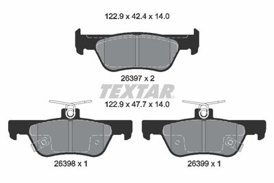 Brake Pad Set, disc brake TEXTAR 2639701